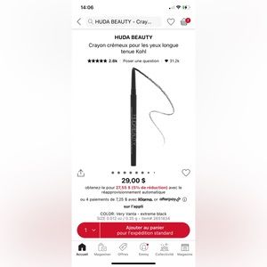 Crayon eye-liner brun Huda Beauty